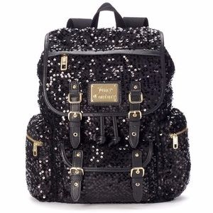Juicy Couture Sequin Black Backpack